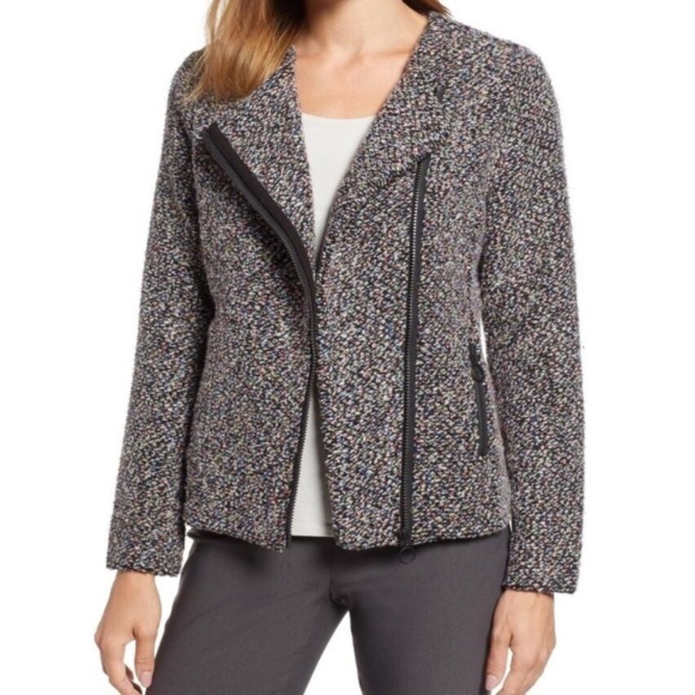 NIC+ZOE Confetti Cotton Blend Bouclé Jacket